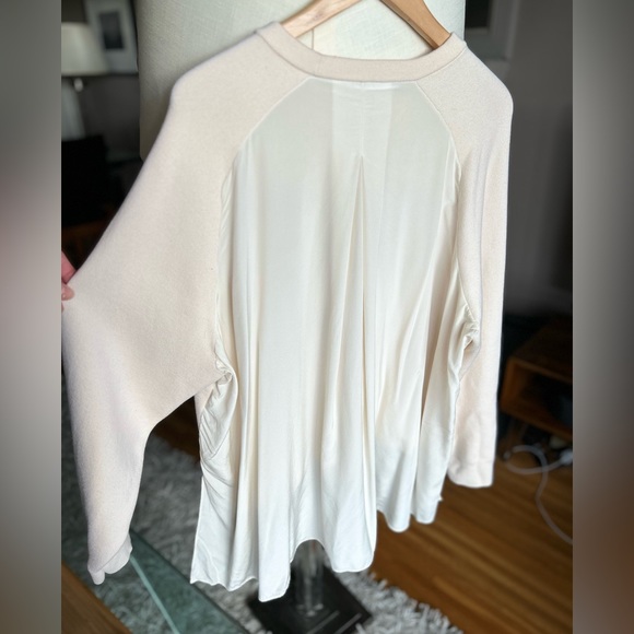 Tibi Luxe Merino Wool Silk Back Pullover - Picture 5 of 9
